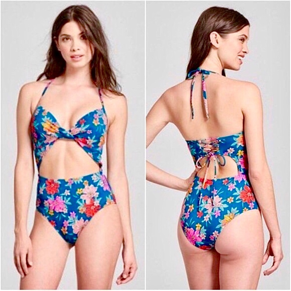 NWOT Shade & Shore Cutout One Piece Swimsuit - Picture 8 of 9